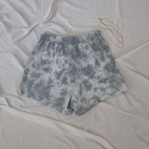 Tie dye grey shorts